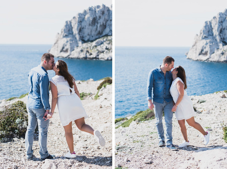 seance couple mer plage engagement photographe mariage provence